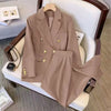 Temperament Blazers Women Clothes Oversized Jackets Office Lady Double-breasted Casual Korean Coats Tops Ropa Mujer