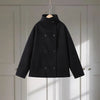 Elegant Women's Coat High Stand Collar Full Sleeve Double Breasted Solid Female Coats Autumn High Street Lady Top