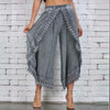 Lace Harem Pant Women Loose Solid Wide Leg Arc-Shaped Cutting Pants Women Lace Long Leggings Oversize 5Xl