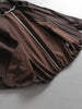 Solid-color Loose Elegant Turn-down Collar Double-breasted Mid-length Trench for Women Autumn Jackets