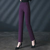 Black Women's High Waist Stretch Suit Pants, Slim Trousers, Purple Green Brown Pantalones, Asian Size M-6XL