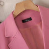 Women Pink Coffee Black Solid Blazer Female Long Sleeve Single Breasted Suit Jacket Coat Ladies Office Blazer Outerwear