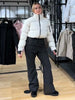 Skiing Long Pant Sets For Women Thick Stand Collar Cotton Jacket High Waist Wide Leg Trouser 2 Pieces Sets Skateboard Outfit