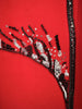 High Street Designer Party Vestido Women's Flowers Beaded Diamonds Beaded Slit Sleeve Long Maxi Dress