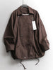 Solid-color Loose Elegant Turn-down Collar Double-breasted Mid-length Trench for Women Autumn Jackets