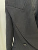 Short Black Jacket Women's Big Lapel Slim Fit Back Metal Chian Double Breasted Jacket Autumn 7A1213