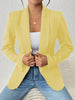 Solid Color Women's Shawl Collar Top Long Sleeve Coat Office Casual Blazer