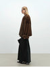 Autumn Winter Short Elegant Thick Warm Soft Brown Faux Mink Fur Coat Women Long Sleeve Modern Chic Fluffy Jacket
