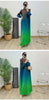 Prom Dress For Women Gradient Long Sleeves Maxi Pleated Print Dresses Spring Female Clothing 2DA3612