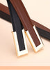 Genuine Leather Belt for Women; Cowhide Waist Belt; Versatile Smooth Buckle; Dress Decoration Belt for