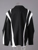 Women Black Irregular Color-block Big Size Blazer Lapel Long Sleeve Jacket Tide Spring Autumn 1DF308001
