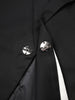 Women Black Irregular Color-block Big Size Blazer Lapel Long Sleeve Jacket Tide Spring Autumn 1DF308001