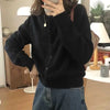 Long Sleeve Knitted Cardigan Women Sweater Elegant Winter Casual Simple Knitted Jackets O Neck Loose Round Neck Tops