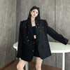Korean High-Quality Women Blazer Autumn V-neck Loose Long Sleeve Temperament Casual Blazers Jackets Female Outerwear