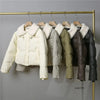 Women's Down Cotton Jacket Korean Thick Lapel Ladies Winter Parka Coat Loose Lambswool Sense of Design Female Outerwear