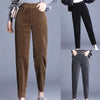 Thick Plush Corduroy Casual Pants For Women Warm Autumn Winter Trousers High Waist All Match Harem Pants Ladies