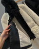 Original high-quality women's jacket top patchwork faux fur effect coat