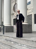 Chic Black Round Neck Napoleon Military Jacket Women Casual Full Sleeve Buttons Cropped Slim Coat Lady Daily Street Jackets