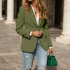 Corduroy Suit Jacket For Womens Business Casual Outfits Long Sleeve Notched Lapel Casual Work Suits Jackets For Women Plus Size