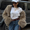 Exclusive Women Winter Hooded Faux Fur Coat Chic Street Girls Fluffy Fox Fur Jacket Thick Warm Shaggy Overcoat