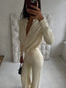 Women's Autumn Winter Knit Cardigan Pants Set Slim Fit Long Sleeve Long Trousers Simple Solid Color Sweater Suit