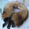 Raccoon Fur Collar Women Winter Coat Hood Decor Furry Fur Collar Warm Coat Shawl Natural Raccoon Fur Scarf Neck Warmer