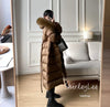 Winter Women 90% White Duck Down Jackets Ultra Light Warm Long Parkas Real Fox Fur Collar Female Hooded Snow Coats