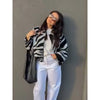 Dalmatian Faux Fur Jackets Women Lapel Collar Single Breasted Slim Fit Long Sleeves Coats Lady Autumn Street Outwear