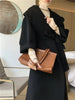 Mid-Length Autumn and Winter Hooded Double Sided Cotton Cashmere Coat Female 100% Wool Loose Thick Woolen Coat