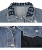 Spring Autumn Medium Long Splicing Denim Jacket Female Loose All-match Casual Cowboy Overcoat Female Windbreaker
