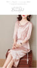 Heavy Mulberry Silk Satin Party Dress Long Sleeve Dress Women's Evening Dress