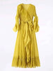 Chic Pleated Women's Dress Irregular Ruched Patchwork Design V Collar Niche Elastic Loose Lace Up Clothing 2DB1191