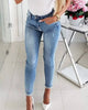 Pencil Pants High Waist Stretchy Skinny Jeans Denim Trousers Women