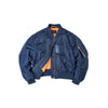 Women's MA-1 Cotton-padded Cropped Jacket Thickened Windproof Casual Winter Outwear Blue Baseball Bomber Coats Female Tops