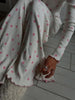 Flower Prints Button Long Sleeve O Neck Pajams Women Sets Sheath Casual 2-Pieces(Tops+Pants) Female Elastic Suits