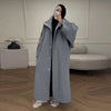 Batwing Sleeve Women's Coat Lapel Single-Breasted Loose Lady Long Jackets Autumn Winter All-Matched Street Outwear