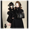 Original Japanese Lace Off-Shoulder Long Sleeve Dress Sweet Girl Kawaii Bowknot Women's Elegant Lolita Short Dresses