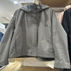 Spring Women's Windproof Stand Collar Jacket Cocoon Jacket with Hood Short Overcoat Simple and Versatile Solid Thin Coat
