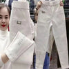 Loose 5XL Embroidered letter Women Pants Spring Autumn Casual Pants Women's Versatile Straight Harun Pants
