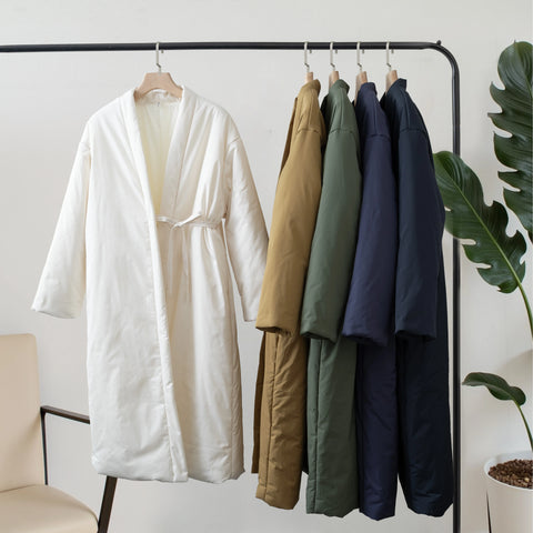 Women Autumn Winter Kimono Long Parka Thick Warm padded long Coat for cold winter
