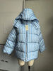 Printed Women's Winter Down Jacket With Hood Zipper Slim Long Sleeve Warm Thicken Quilted Padded Jackets Outerwears