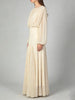 Solid Spliced Folds Minimalist Dresses for Women Round Neck Long Sleeves High Waist Elegant Dress Female Autumn