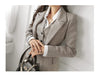 Korean Autumn Winter 3 Pieces Set Women Contrast Blazer + Vest And Simple Pants Casual Simple Office Lady Pants Suit