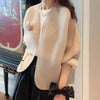 Pleated Item Loose Solid Color Women's Cardigan Coat V Neck Casual Style Female Coats Spring 17S0440