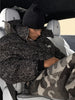 Winter Warm Leopard Print Diamond Puffer Parkas Women's Hip Hop Hooded Zip Up Oversized Padded Coat Streetwear Vintage Jackets