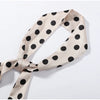 Elegant Satin Polka Dots Women's Maxi Dress Suit Ribbon V Neck Full Sleeve Waist Cinching Skirt Sets Evening Party Outfit