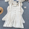 Autumn Winter Wear Dress Women Polo Single Breasted Pocket Design Bodycon Knitting Temperament Sweater Long Dresses