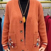 Autumn Pocket Knit Cardigan Women Casual Sweater Coat Single Breasted V-Neck All-Match Knitted Jacket Female Tops