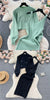 Slimming Knitted Sweater Dress Set Women's Mid-Length Base Layer Inner Wear Knee-Length Two-Piece Ensemble Vintage