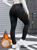 Women's High Waist Fleece Lined Skinny Jeans Stretch Slim Fit Denim Pants Warm Thick Thermal Trousers Winter Daily Streetwear